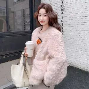 블랙팬서 핑크 여성 경량 램스울 코트 OPH1