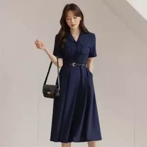 [시크라인] 아넬레 플리츠 벨트 원피스