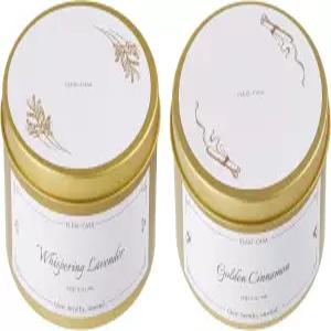 라벤더 시나몬 아로마테라피 양초 세트 플로럴 소이 왁스 2팩 가정용 오래 지속되는 향초 휴식 스트레스