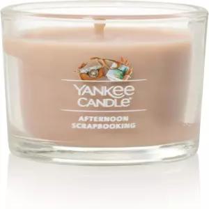 양키 캔들 시그니처 보티브 미니 병 오후 스크랩북 내추럴 소이 왁스 블렌드 파이버 윅 1.3 OZ 유리 4팩