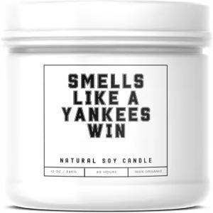 양키스가 우승한 스포츠 캔들 냄새 - 향이 나는 대두 왁스 8.0온스 50-60시간 연소 코튼 심지 프로스팅
