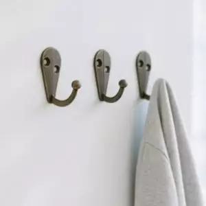 [JED] 메탈 옷걸이 20개 벽후크 브래스 세트