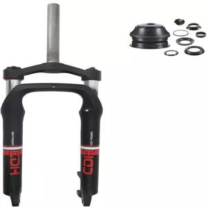 CDOWER 자전거 26인치 x 4인치 팻 서스펜션 포크 4.0인치 타이어 디스크 브레이크 블랙