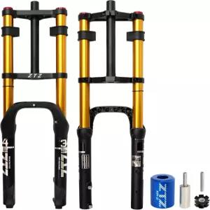 오버허브 20인치 4.0 팻 타이어 바이크 에어 서스펜션 포크 - 180mm 여행 간격 스트레이트 튜브 MTB 수동