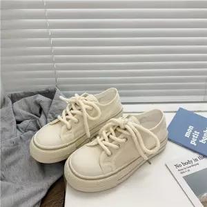 원더맨 여사친 화이트 하계 데일리룩 신발 운동화 캔버스화 통굽 빵굽 슬립온 통기성 슈즈 두꺼운 밑창 캔