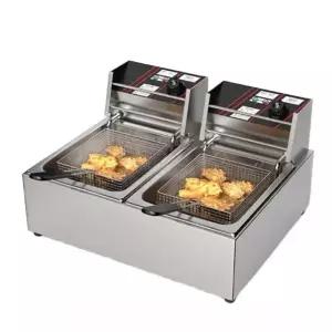 업소용 2구 간식 기계 치킨 돈까스 감자튀김 실린더 독립 튀김기 영업용