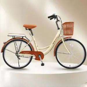 성인 여성용자전거 레트로 아줌마 빈티지 출퇴 클래식 출퇴근 바이크 바구니 통근용