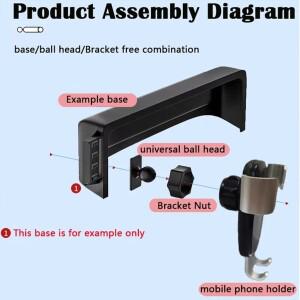 호환 폭스바겐 티구안 타이론 2024 2026용 차량용 핸드폰 거치대  스크린 내비게이션 브래킷  마그네틱 무