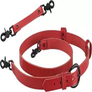 완벽한 핏의 방패 지갑 소방관 가죽 번들 라디오 스트랩 및 미끄럼 방지 홀더 콤보 키트 레드