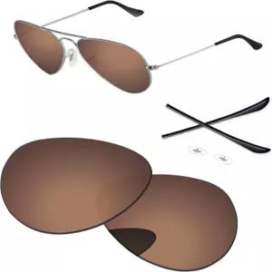 레이밴 에비에이터 RB3025 58mm 선글라스와 호환되는 파파비바 교체 렌즈 및 고무 키트