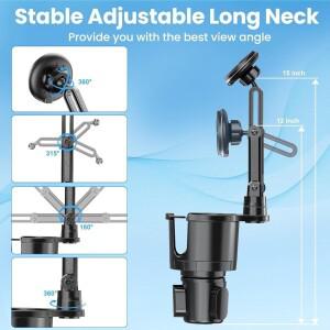 호환 Car Phone Holder Multifunctional Cup Suction Mobile Navigation Magnetic Wireless Charger