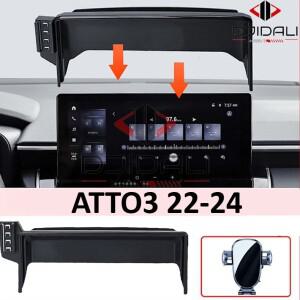호환 2022-2024 BYD ATTO3 호환 차량용 핸드폰 거치대 조절식 GPS 내비게이션 모바일 대시보드 브래킷 액세