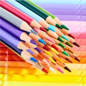 유카투스 깨짐 방지 부드러운 코어 색연필. 36가지 무지개 색상 벌크 세트. 미리 연마 그리기 성인 또는