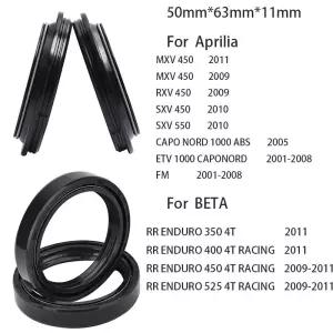 50x63x 50 63 오토바이 프론트 포크 더스트 오일 씰 (아프릴리아 MXV RXV SXV 450 550 000 FM 베타 RR