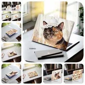 2개팩 빈티지 고양이 노트북 스티커 - 자가 접착 방수 맥북 호환 노트북 PC 스킨 아트 벽화 데칼