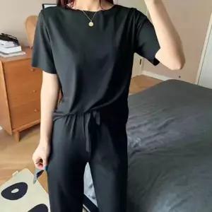 [골드스마일]여성 냉감 쿨 스판 밴딩 반팔 긴바지 트레이닝 실내외 라운드넥