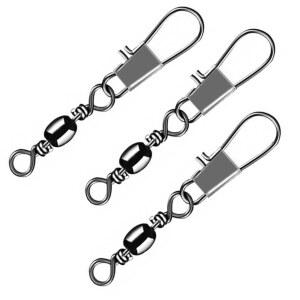 인터록 스냅 핀 볼 베어링 회전 롤링 솔리드 링 낚시 커넥터 보트 후크 미끼 도구에 적합 SJ03Z