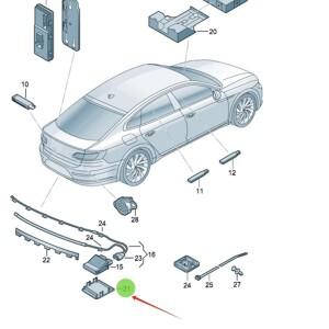 호환 폭스바겐 ID.4 CC 티구안 MK2 탈라곤 타벤통 파사트 B8용 OEM 전동 테일게이트 킥 센서 브래킷 (3G0 9