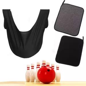 PLOTA 마이크로파이버 볼링 샤미 패드와 이지 그립 - 볼 타월 먼지와 기름을 깨끗하게 닦아주는 청소 및