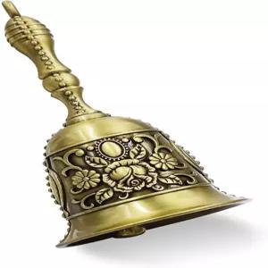 아워프 핸드 콜 벨 황동 디너 웨딩 펫 트레이닝 징글 크리스마스 브론즈