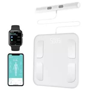 체중 및 지방 비율을 위한 Fitdays 스마트 체중계 BMI 체지방 근육량을 28체 구성으로 하는 8전극 디지털