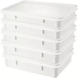 슈니롱 피자 도우 프로핑 박스 5종 세트 - 뚜껑이 있는 스태커블 D x 12.8 W 7.8 H 및 빵 사워도우용