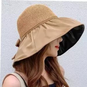 모자 넓은 와이드 벙거지 자외선차단 밀짚 야외활동모자 챙 라탄
