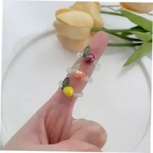 반지 피어 반투명 포인트 귀걸이 과일 비즈 이어링 삐삐 구슬