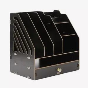 [문구] 서류보관 데스크 정리함 FN07 블랙 볼펜꽂이 책상정리용품 다용도수납함 사무용품 펜수납함