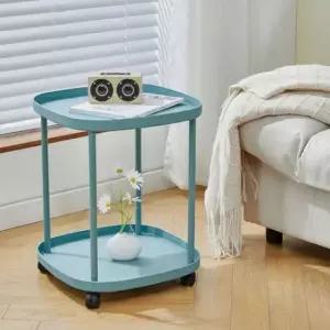 [생활] 사각 2단 바퀴형 수납카트 스카이 이동식 트롤리 선반 틈새정리대