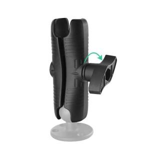 호환 헤비 듀티 장비는 견고하고 안정적인 D 크기 알루미늄 이중 소켓 암을 장착합니다. 보트 어군 탐지기