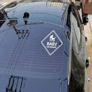 [CAR] 유모차 반사 스티커 차량용시트지 초보운전 입체 글자시트지 반사테이프