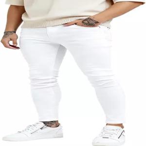 징또 남성용 찢어진 청바지 슬림 핏 스키니 스트레치 바지