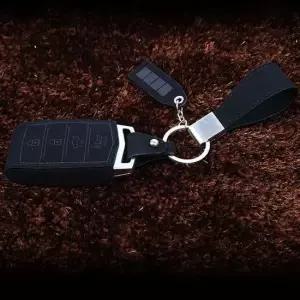 G70 G80 G90 EQ900 4버튼 스웨이드 가죽 키홀더 차량키케이스