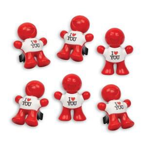 Little Joe 96410-6PK I Love You 신차 향기 자동차 공기 청정기 벤트 클립, 최대 45일 동안 냄새 방지, 오래 지속되는 신선함, 귀여운 자동차 냄새 제거기, 6개