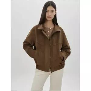 백화점 CC콜렉트 인조 스웨이드 블루종 점퍼 C261PSF353