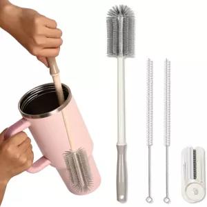 Fojaglad 15.7 병 브러시 세트 - 하이드로 플라스크 스포츠 텀블러 유리 제품 좁은 목 용기를 위한 긴