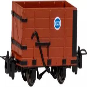 바흐만 트레인즈 - 토마스 프렌즈TM 협궤 하이사이드 왜건 브라운 N 스케일 트랙에서 운행되는 HO 모델