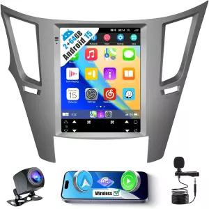 스바루 레거시 아웃백 2010-2014 스테레오 카플레이 안드로이드 15 터치스크린 9.7 헤드유닛 오토 블루투스