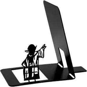 프리미엄 헤비 듀티 메탈 북엔드 - 사무실 책상 위의 검은색 L자형 지원 아빠와 연인을 위한 창의적인 선물