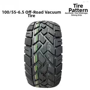 전기 스쿠터용 튜브리스 타이어 10055-6.5 강화 고무로 장기간 성능 유지 및 125kg 하중 지지