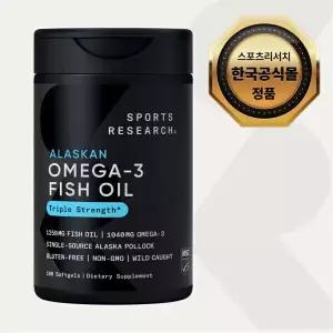 {백화점 상품} 스포츠리서치 오메가3 피쉬 오일 3배 강도 소프트젤 180정 405434