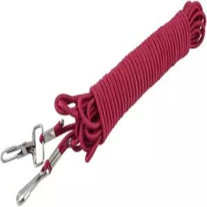 Ruilogod 금속 클립 후크 탄성 낚싯대 안전선 케이블 로프 버건디 7.3 미터 ID 9df 85a bea 74c