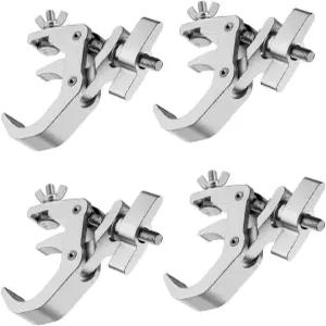 4팩 스테이지 라이트 클램프 후크 440파운드 적재 용량 알루미늄 합금 트러스 DJ 조명 프로젝터용 1.6-2.0