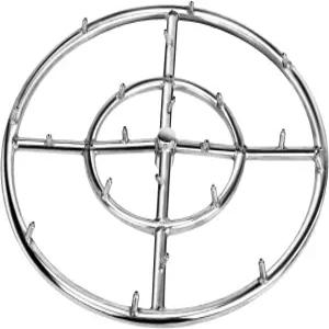 천연 또는 프로판 불 구덩이용 스탠브로일 12인치 고염 원형 제트 버너 링 304 시리즈 스테인리스 스틸