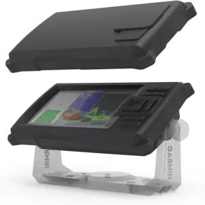 VOMC 피쉬파인더 보호 실리콘 스킨 커버 가민 스트라이커 비비드 5cv 및 블랙 설치 케이스 해양 내비게이션