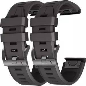 가민 페닉스 5X / 6X 7X 시계 밴드와 호환되는 2팩 방수 프로 플러스 택틱스 델타용 퀵핏 26mm