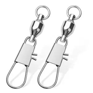 20개입 낚시 스위블 볼 베어링 인터락 스냅 핀 스테인리스 스틸 액세서리 미끼 커넥터 도구