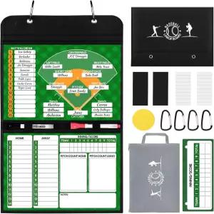 마그네틱 야구 라인업 보드 접이식 프로 소프트볼 및 더그아웃용 40매의 카드와 고급 마커가 장착된 코치용