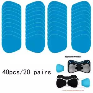ABS EMS 트레이너를위한 20pcs/40pcs 젤 패드 복부 스티커 목 마사지 엉덩이 운동기 용 피트니스 하이드로